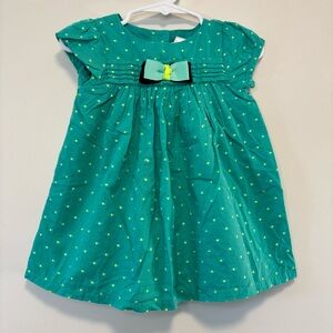 Gymboree Teal Swiss Dot Sleeveless Dress & Bloomer Baby Girl 6-12 Months